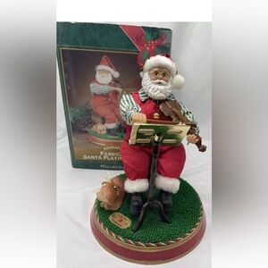 North Pole Production 13" Santa Playing Violin “We Wish You A Merry Christmas”